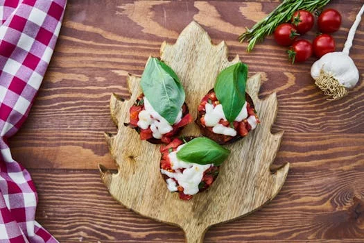 bruschetta with tomatoes basil