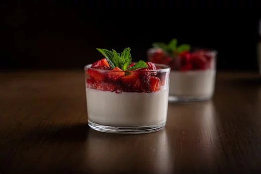 panna cotta vanilla cream dessert