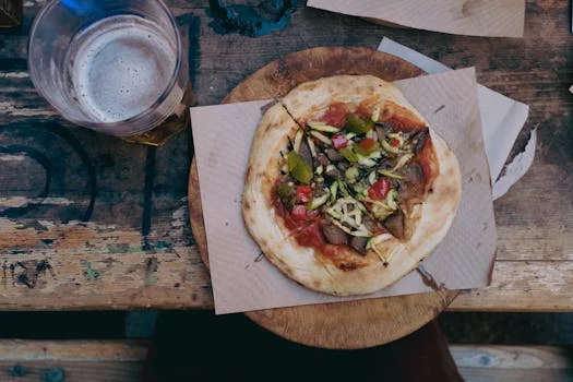 lunch special personal pizza with salad