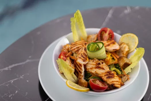 fresh caesar salad with parmesan